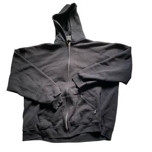 Vintage Russell Athletic Faded Black Zip Up Hoodie Strjngless